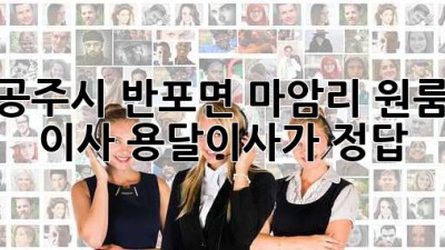 공주시 반포면 마암리 원룸 이사? 용달이사가 정답!